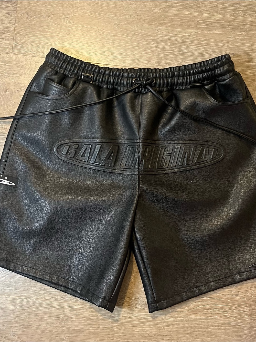Black Vegan Leather Men’s Gala Original Streetwear Shorts